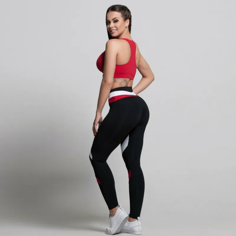 VictoryVibe High-Waist Chevron Leggings leggings Castello Clothing Line