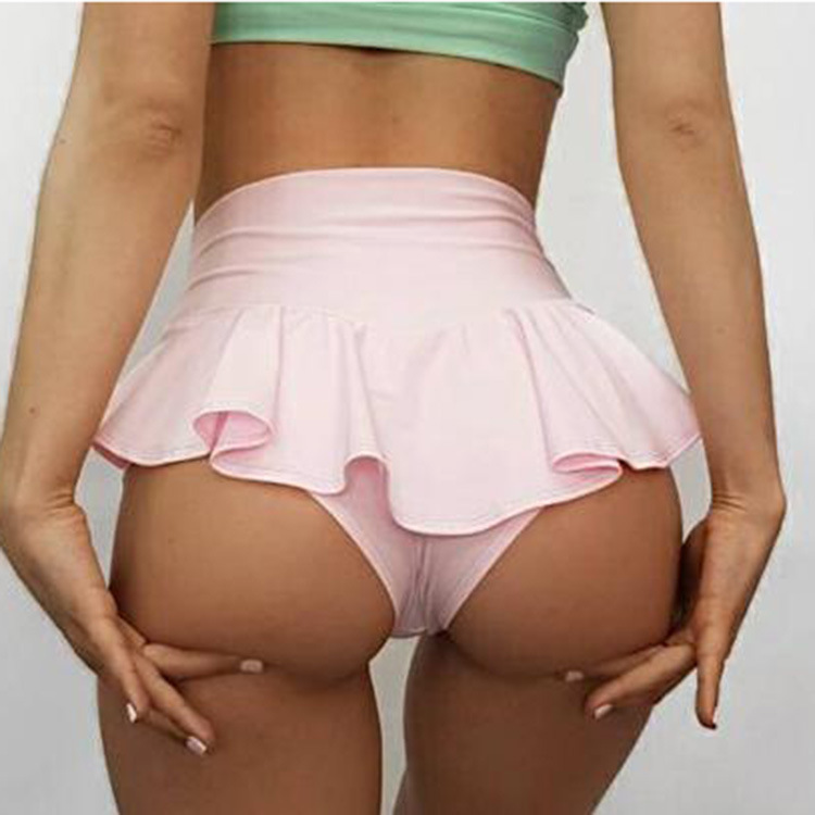 SpiceFlirt High-Waisted Ruffle Skirted Hot Pants  Castello Clothing Line   