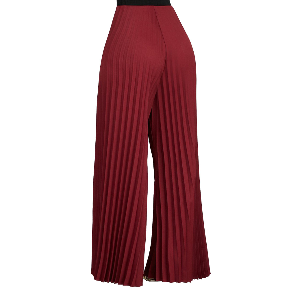 Vantage High-Waist Pleated Wide-Leg Palazzo Pants Castello Clothing Line