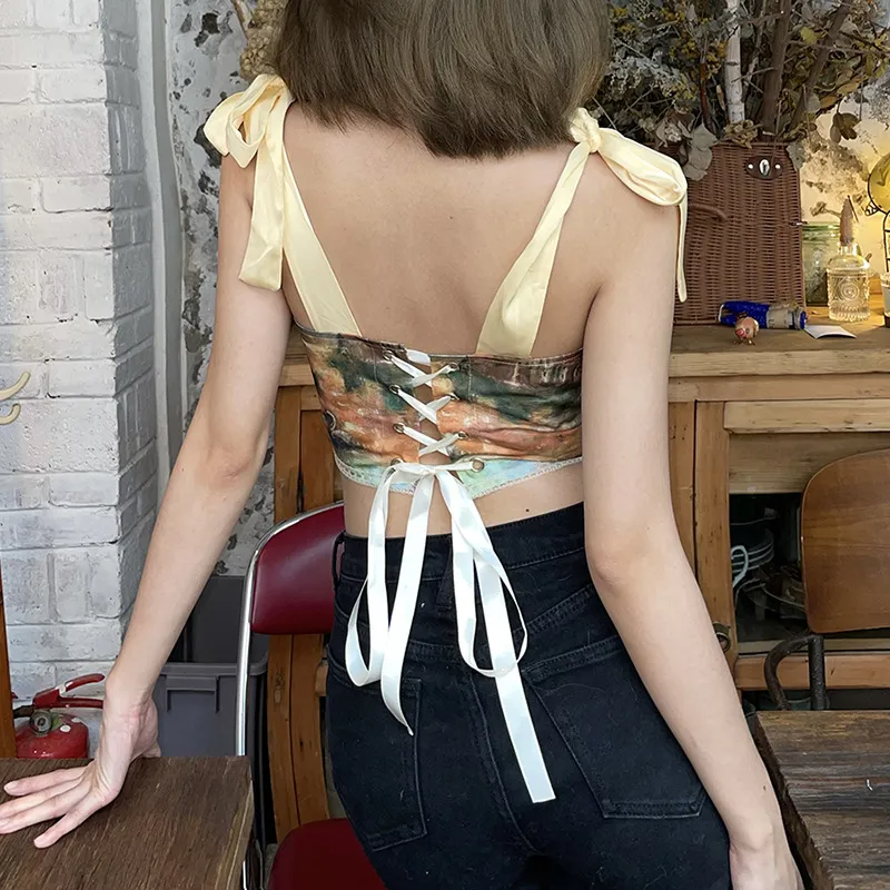 Boho Bliss Tie-Back Crop Top  Castello Clothing Line   