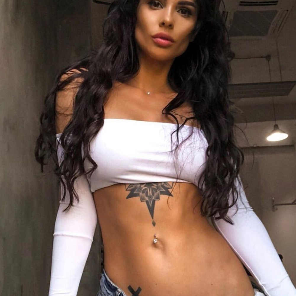Bare It All Strapless Sleeve Crop Top  Castello Clothing Line   