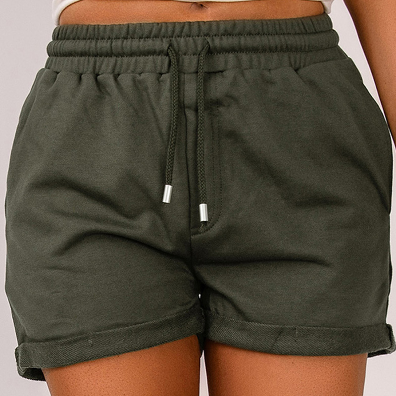 ActiveEase High Waist Drawstring Lounge Shorts  Castello Clothing Line   