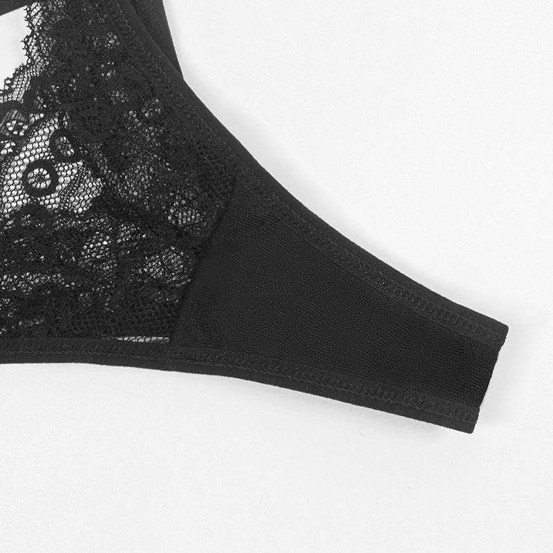 Lace Cut Out Thong Panty  Castello Clothing Line   