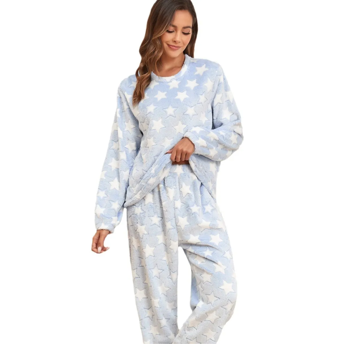Stellar Dreams Fleece Long Sleeve Lounge Set  Castello Clothing Line   