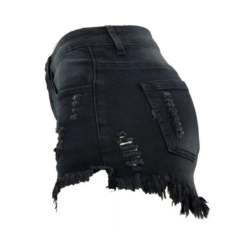 Dangerous Curves Distressed Denim Mini Skirt  Castello Clothing Line   