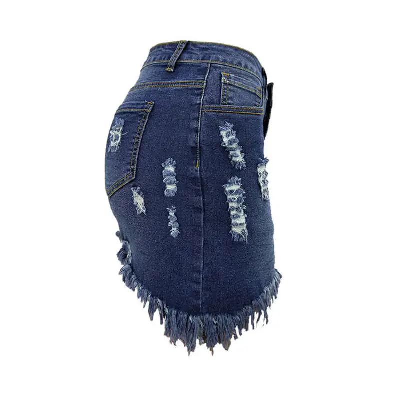 Dangerous Curves Distressed Denim Mini Skirt  Castello Clothing Line   