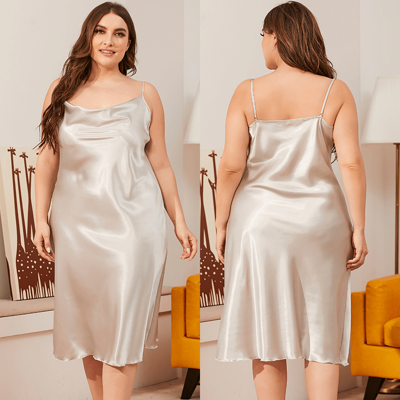 Plus Size Satin Lingerie Dress  Castello Clothing Line   