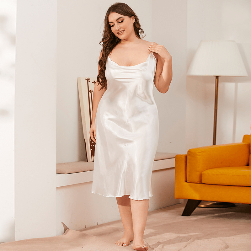Plus Size Satin Lingerie Dress  Castello Clothing Line   