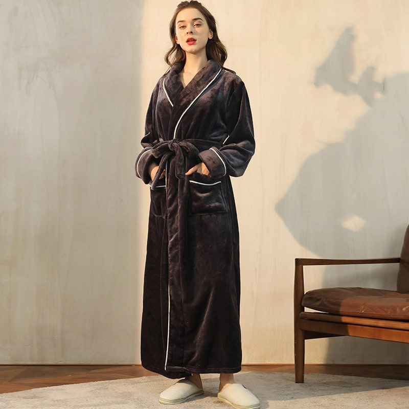 Fluffy Flannel Robe for Women and Men  Castello Clothing Line   