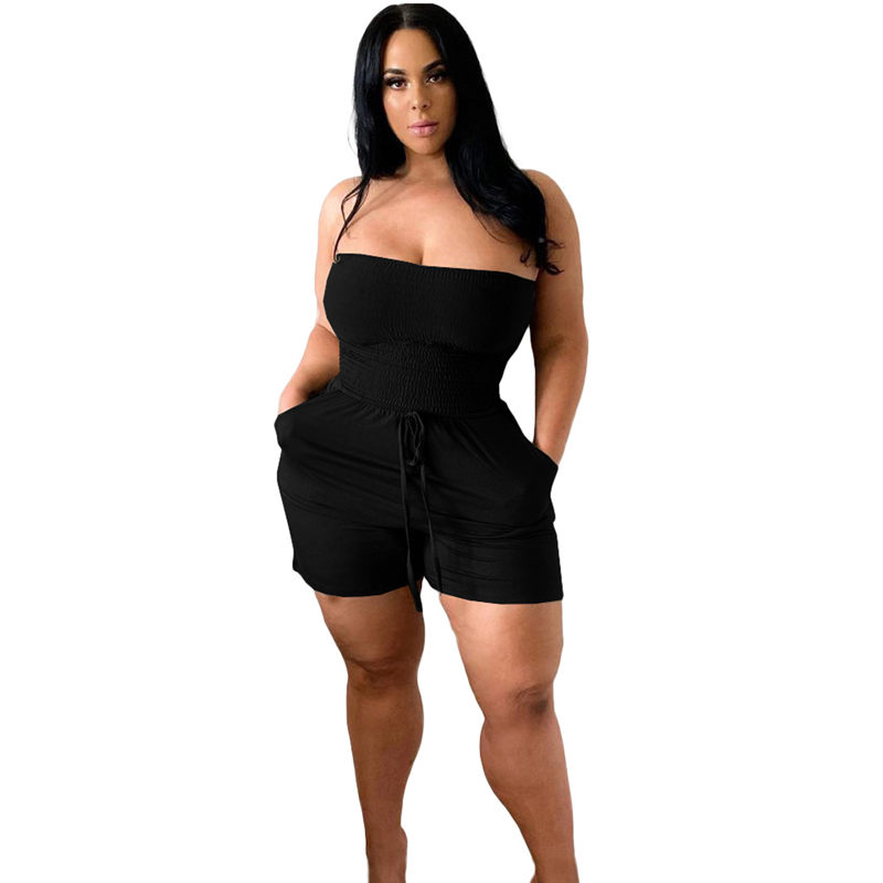 Weekend Vibe Strapless Lounge Romper  Castello Clothing Line   