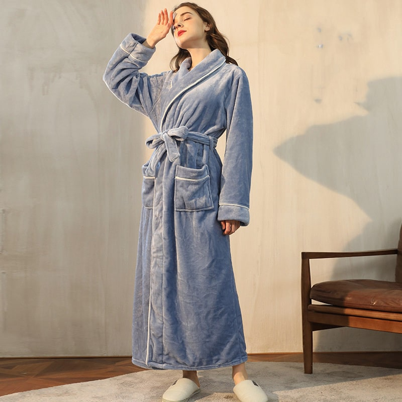 Fluffy Flannel Robe for Women and Men  Castello Clothing Line   