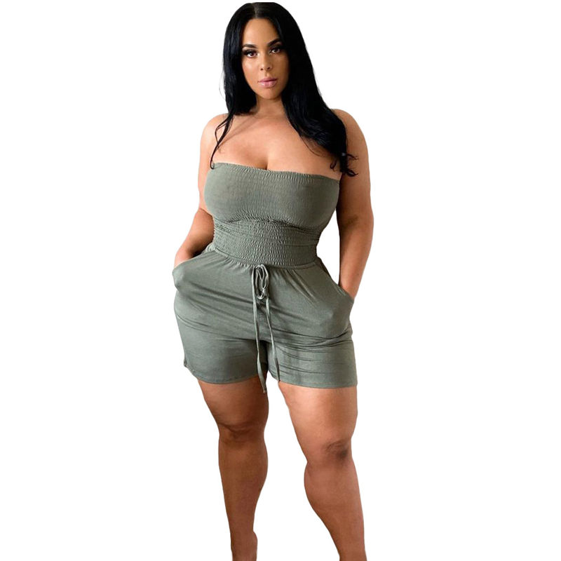 Weekend Vibe Strapless Lounge Romper  Castello Clothing Line   