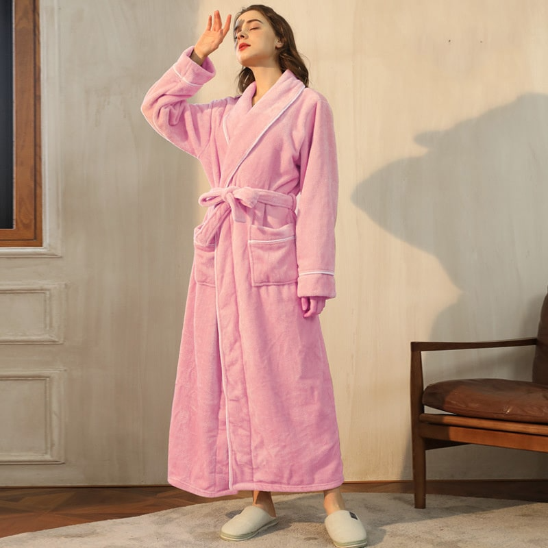 Fluffy Flannel Robe for Women and Men  Castello Clothing Line   