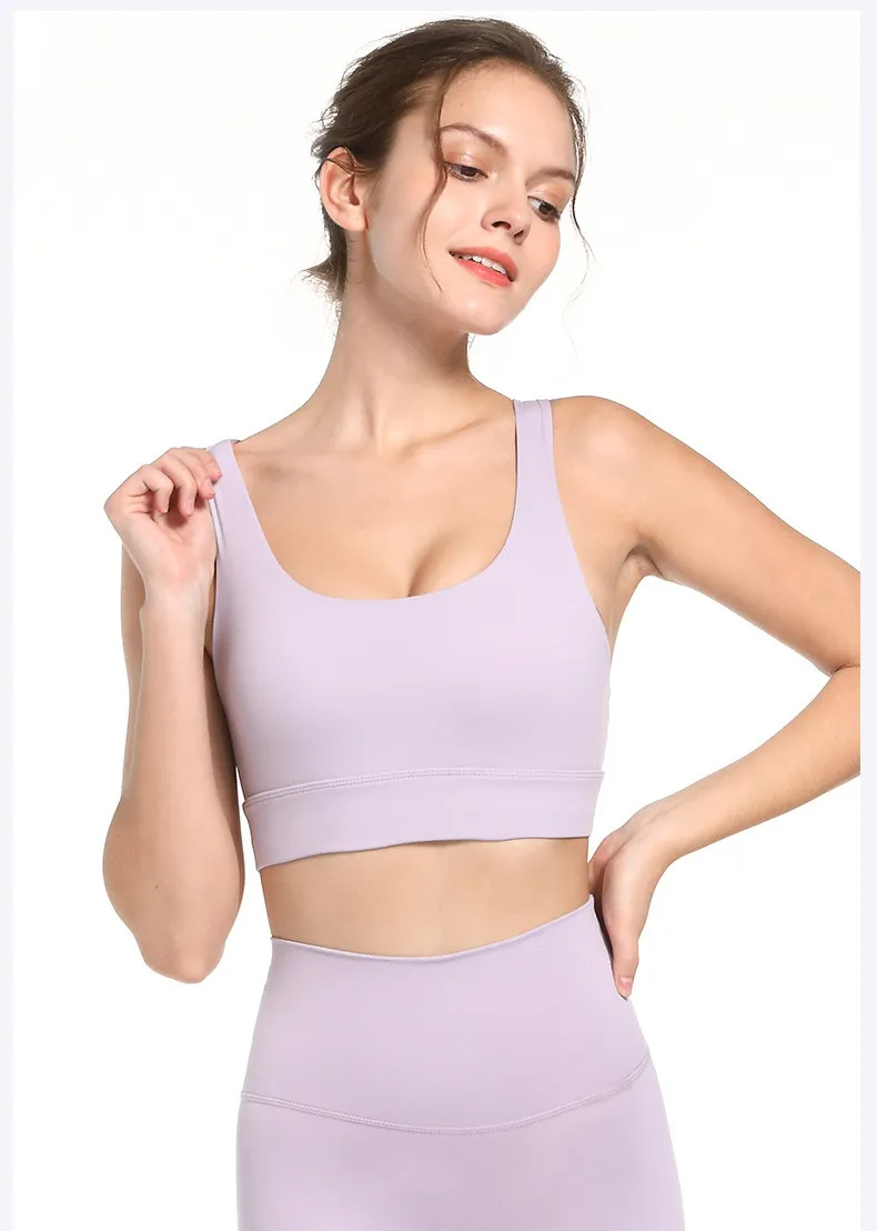 Casey Scoop Neck Wide Strap Longline Sports Bra sports top & bras Castello Clothing Line