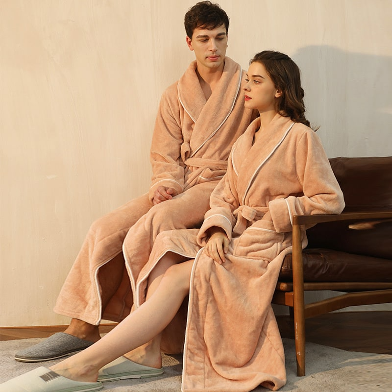 Fluffy Flannel Robe for Women and Men  Castello Clothing Line   