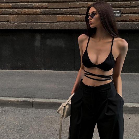 Sizzling Straps Wrap Bralette  Castello Clothing Line   
