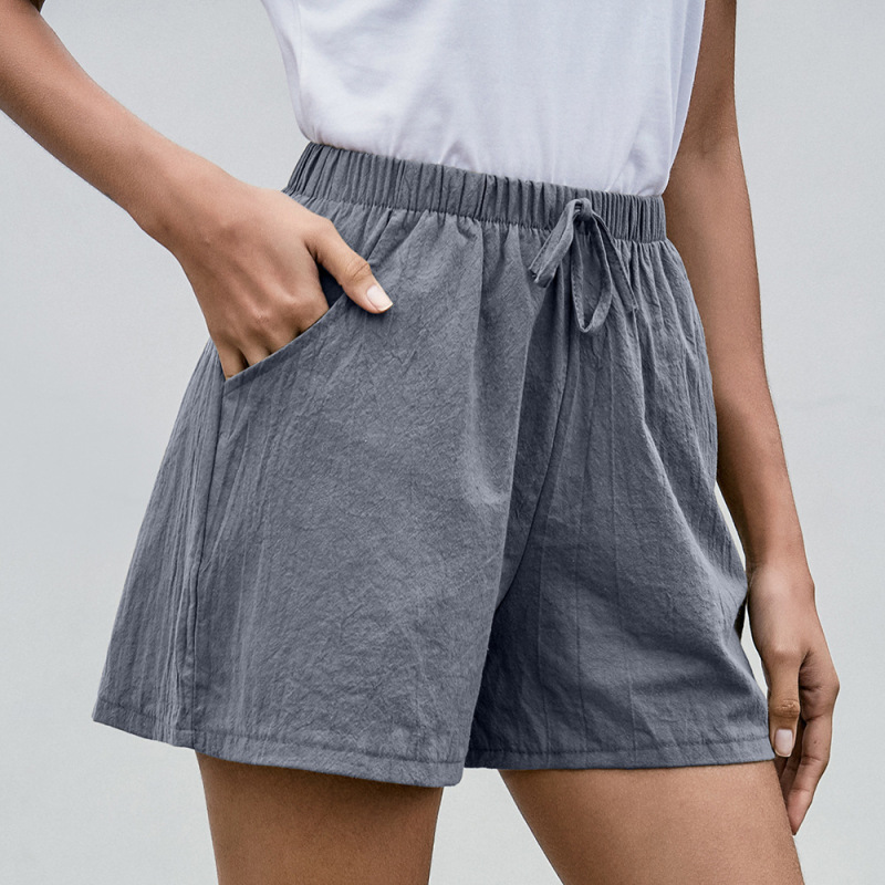 SunnyVibe High Waist Drawstring Casual Lounge Shorts  Castello Clothing Line   