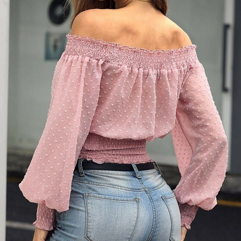 Pretty in Smock Off-Shoulder Blouse  Castello Clothing Line   