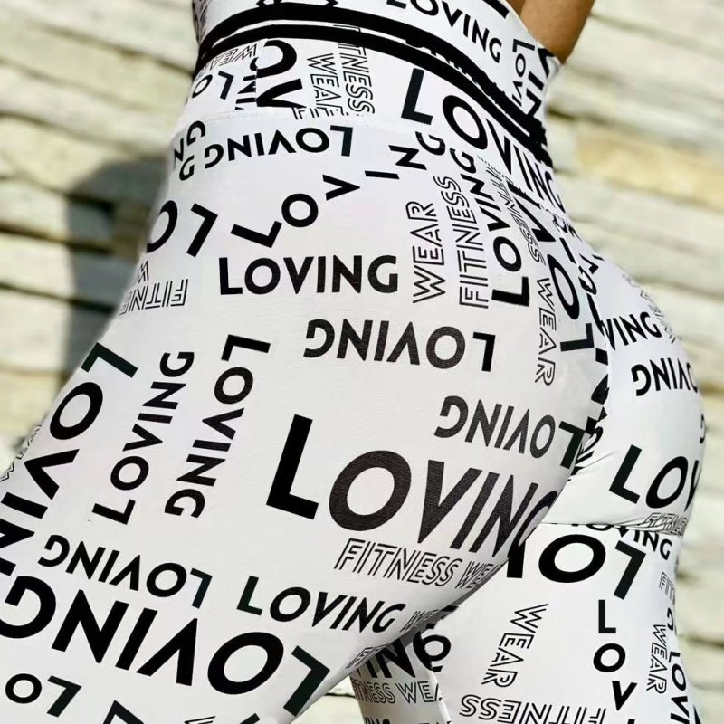 WordPlay High-Waisted Graphic Print Leggings leggings Castello Clothing Line