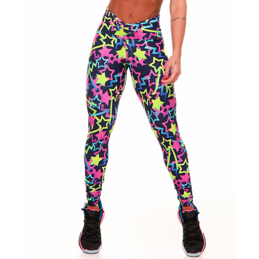 Cosmic High-Waist Scrunch Butt Graphic Leggings leggings Castello Clothing Line