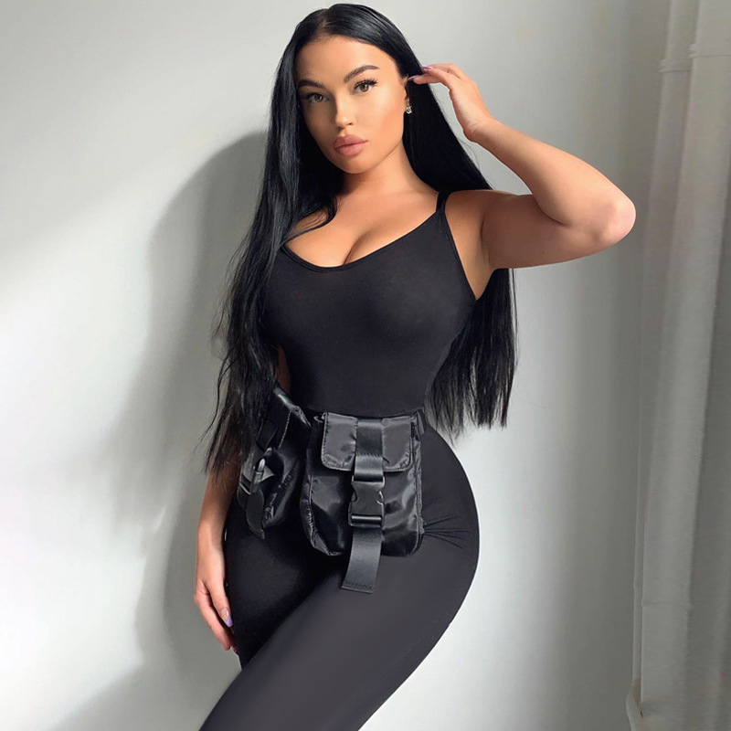 Galina Sleeveless Spaghetti Strap Bodycon Jumpsuit women jumpsuits Castello Clothing Line