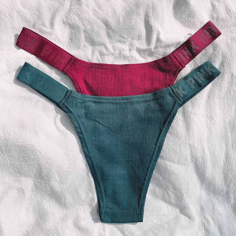 Ribbed Brazilian Cut Panties With Color Block Straps  Castello Clothing Line   
